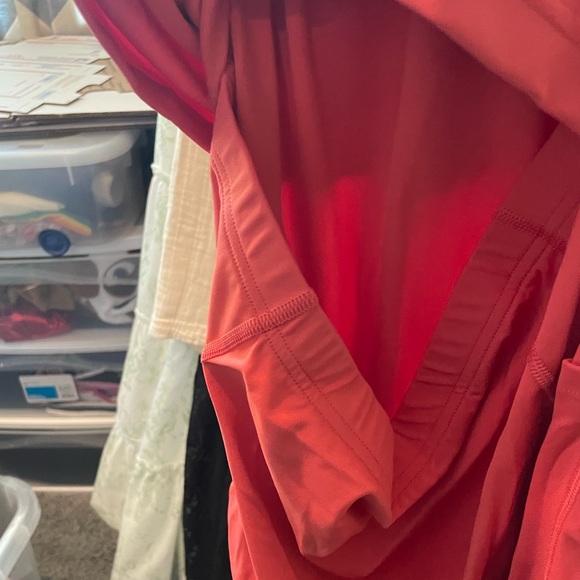 Red Athletic Dress with Built in Shorts and Bra (Plus Easy Pee Built In Shorts) - Picture 2 of 5